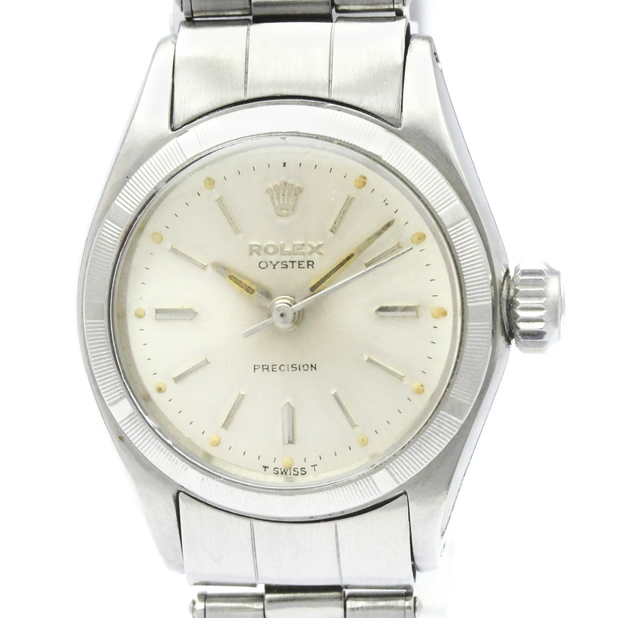 Rolex Oyster Precision 6411 Steel HandWinding Ladies Watch Vintage